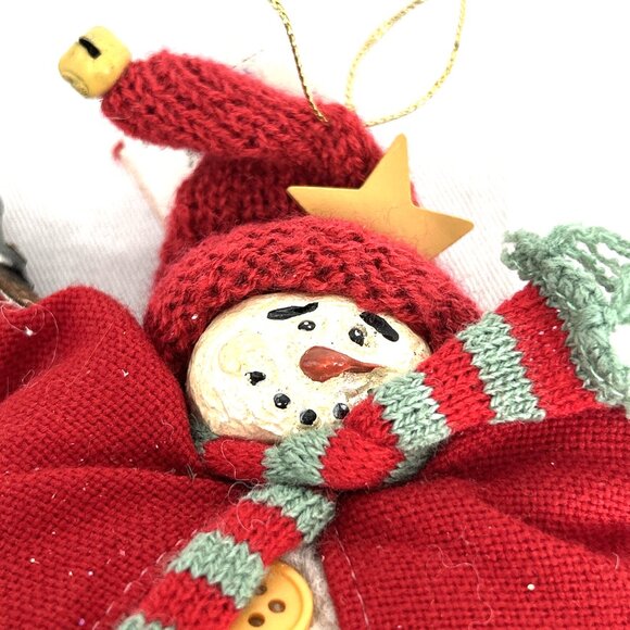 Kurt Adler Snowman Christmas Ornament Santas World Bird Birdhouse 8" Mixed Media - Picture 2 of 7